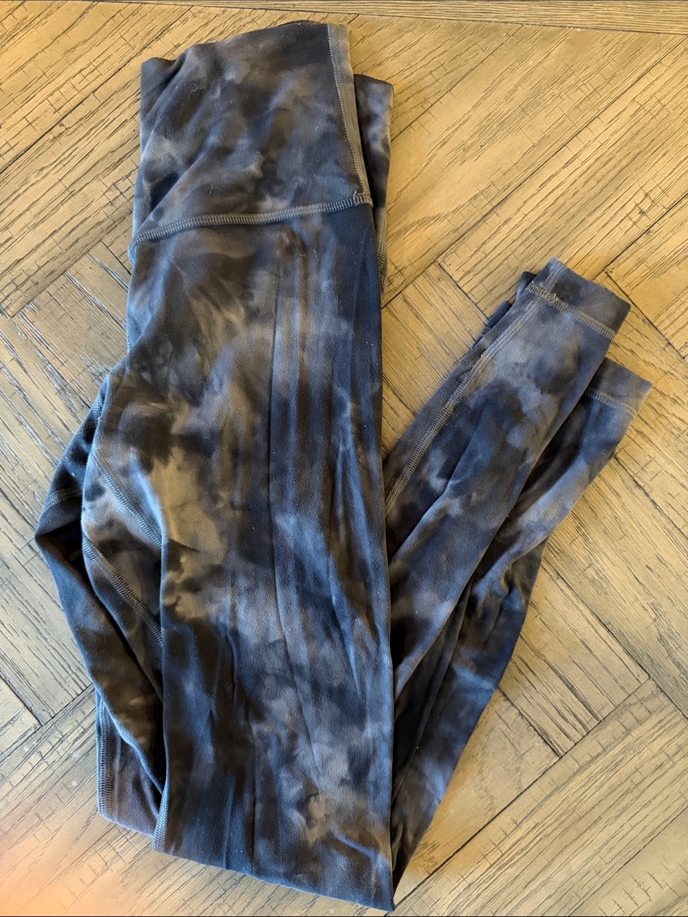 lululemon athletica Tie-Dye Gray/Black High-Rise Leggings